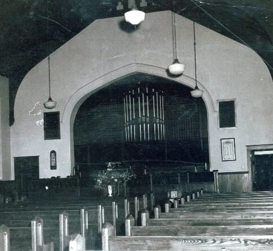 The original sanctuary circa 1950
